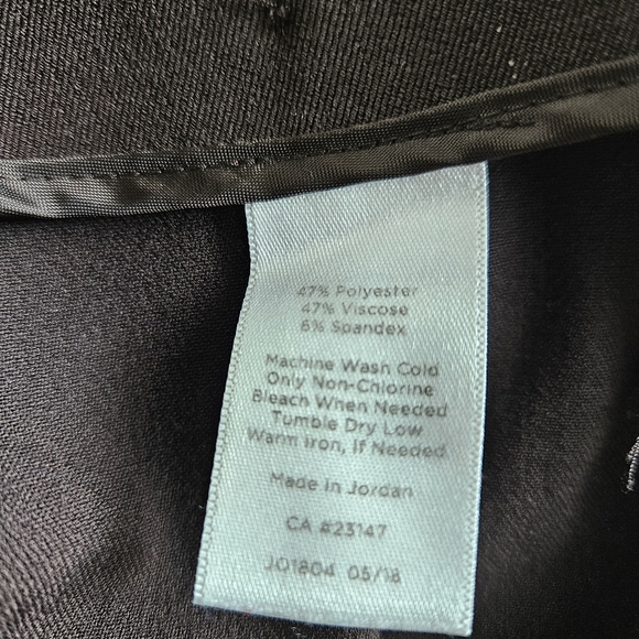 Talbots Bi-Stretch Straight Leg Brown Blue Trousers Size 6P - Picture 6 of 9